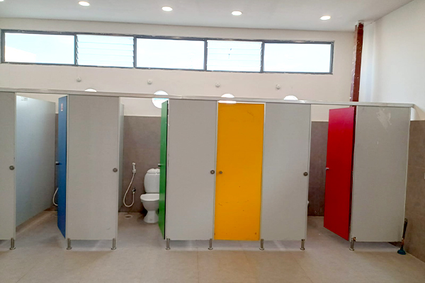Elegant Toilet Cubicles with HPL Finish Chennai