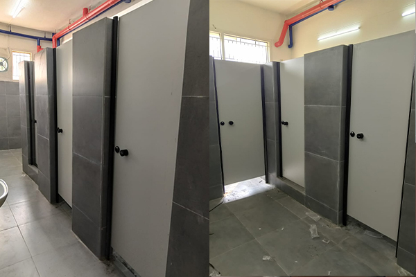 Public Restroom Toilet Cubicle Setup by SVP Designs Chennai