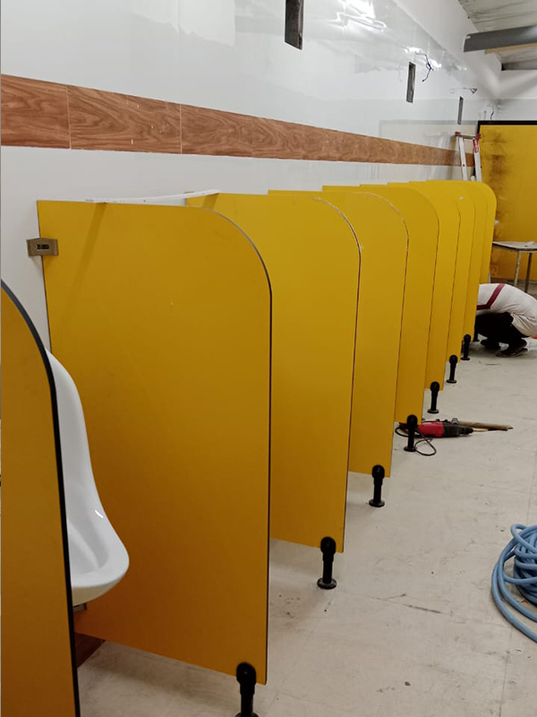 High-Quality Urinary Partition Installation by SVP Designs and Architrade